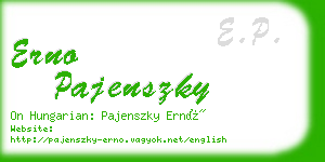 erno pajenszky business card